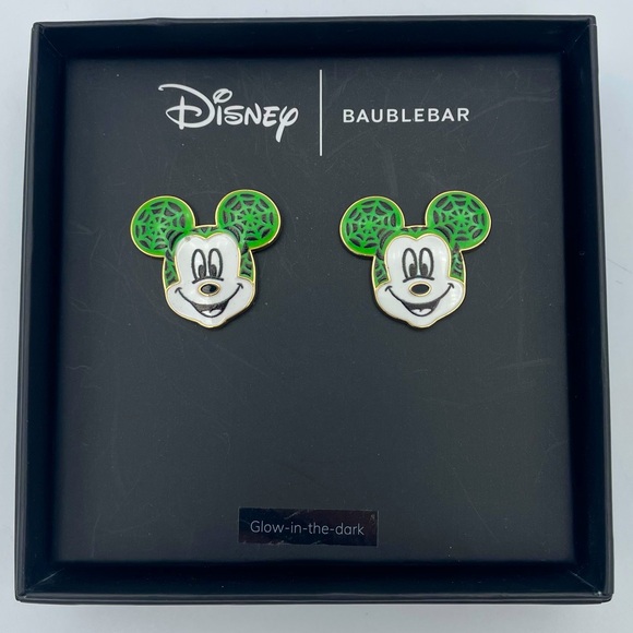 BaubleBar Jewelry - Disney/ Baublebar Mickey Mouse Spider Web Ears Post Earrings NWT